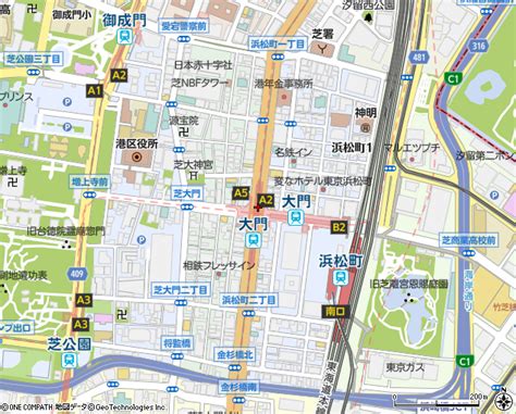 大門前|地図 : 大門駅(東京都)